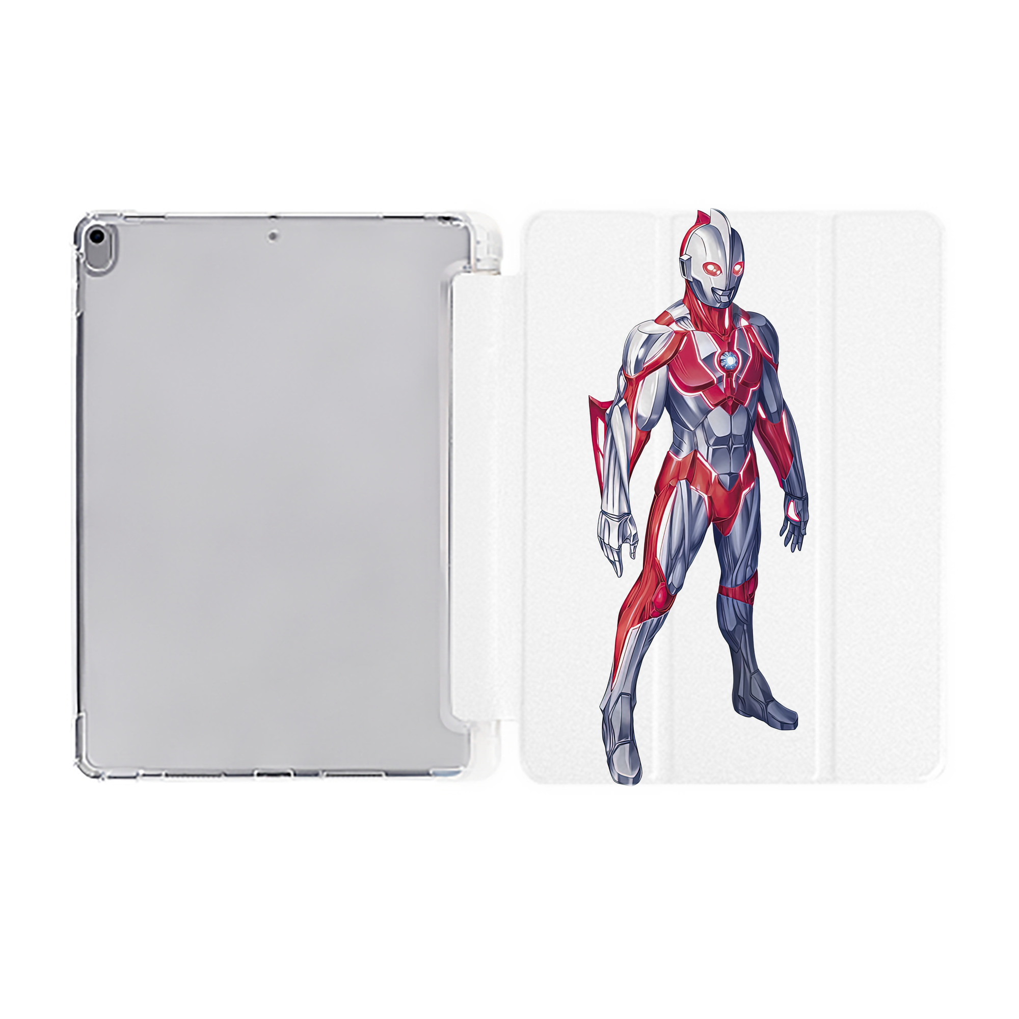 （画像用） ウルトラマン Ultraman IPad ケース ペン収納付き 三つ折りスタンド PUレザー×シリコン 対応機種9.5/10.5/10.9インチ
